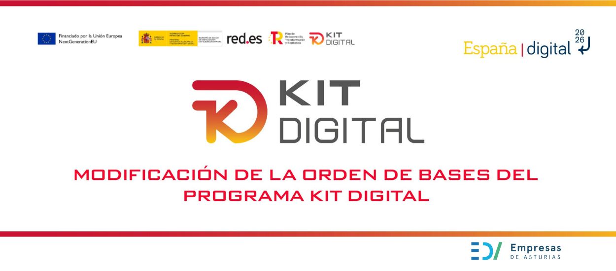 Red.es actualiza la orden de bases que regula las ayudas del programa Kit Digital y que será aplicable para las convocatorias que se lancen a partir del viernes 29 de julio